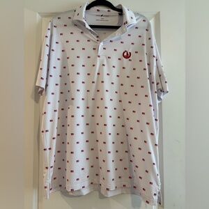 Horn Legend Bamboo Charcoal Luxury Golf Polo Shirt Flag Pattern Large